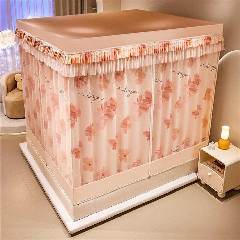 遮光床帘蚊帐家用卧室一体式新款婴儿童防摔免安装蒙古包帐篷加厚