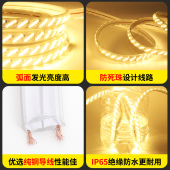 LED灯带超亮家用客厅吊顶220v户外防水亮化工程软灯条自粘线性灯