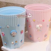 创意卡通粉色垃圾桶卧室少女心无盖卫生间厨房客厅废纸篓可爱大号