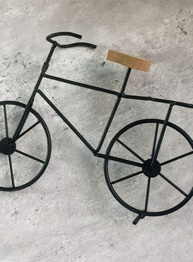 复古怀旧精致铁艺金属迷你自行车家居饰品摆件S61