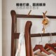 家逸实木藤编衣帽架床头挂衣架落地卧室收纳柜客厅置物架衣服架子