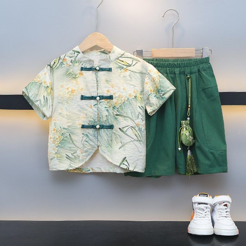 男童中国风春装套装2024新款儿童古装汉服演出服春秋款男孩唐装潮,童装/婴儿装/亲子装,汉服,淘宝优惠券,粉丝福利购,淘宝优惠卷