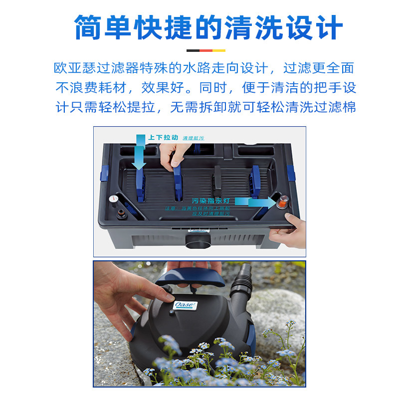 欧亚瑟鱼池水循环系统过滤器户外小型锦鲤鱼池塘生态过滤桶装置
