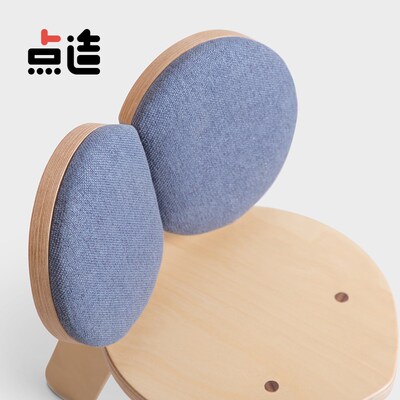 点造moji动物椅子儿童房北欧简约靠背矮凳鼠年生肖卡通儿童椅
