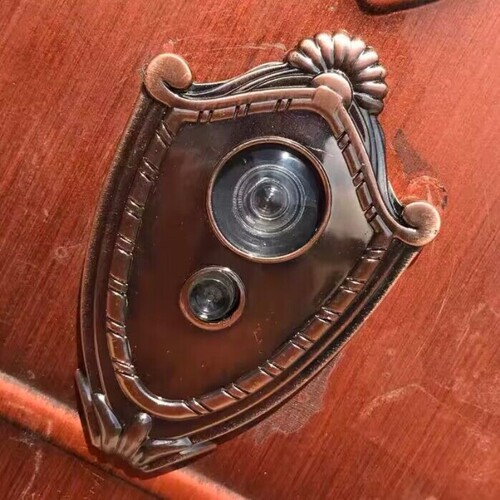防盗门猫眼家用通用门镜堵孔防盗器大门二合一门铃