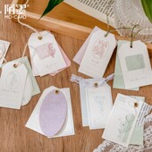 万物森林盒装 留言记事便签纸香草纸文艺手账拼贴特种纸素材纸 凸版