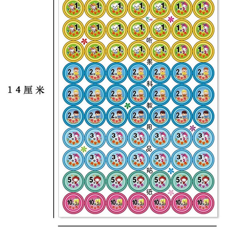 尚学币小贴纸奖励贴积分贴纸小学生乐学币贴纸评比栏贴纸30张包邮