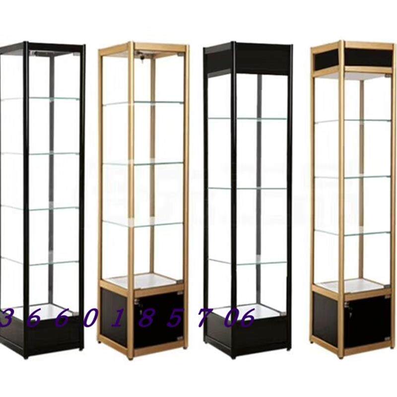 聚财可拆装精品珠宝旋转展示架 铝合金双面展示柜40至50公分