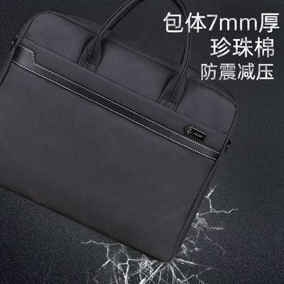 康百公文包男商务手提文件袋帆布防水大容量资料档案时尚女拉链式