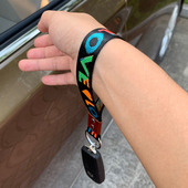 情侣礼品时尚 可套手腕便携布绳锁匙扣 织带汽车钥匙扣男女挂件长款