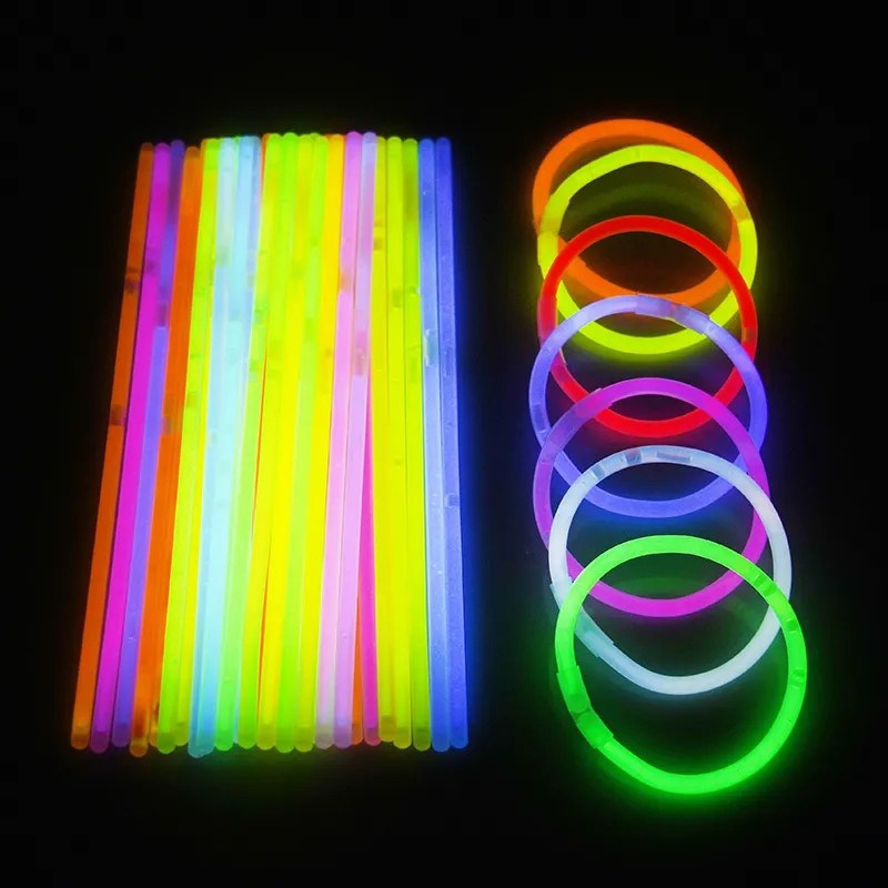 荧光棒发光贴身上儿童无毒户外七彩火柴人形炫彩跳舞蹈道具夜光棒