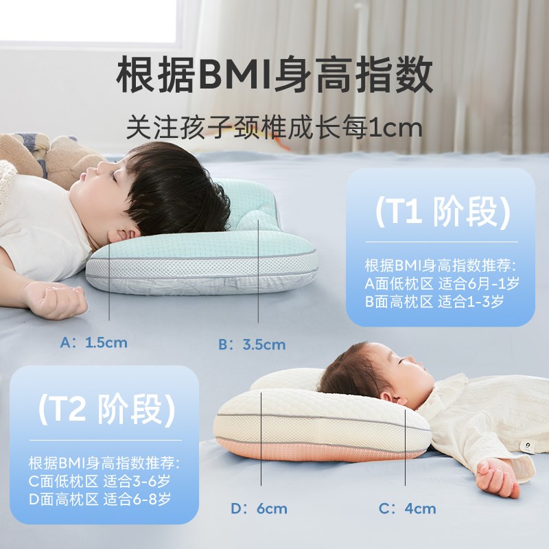 儿童枕头太空分区宝宝枕头护颈神器婴儿枕头婴幼儿6个月以上0-3岁