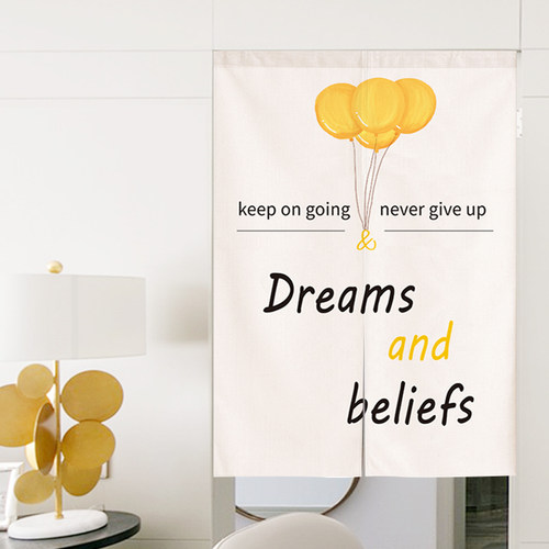 布艺门帘隔断帘卧室半帘遮挡半截帘厨房挂帘免打孔厕所卫生间帘子