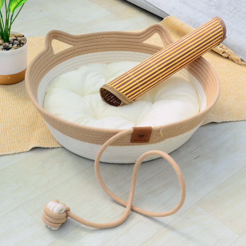 猫窝四季通用超级大宠物窝网红藤编猫床猫抓板一体半封闭式猫咪窝,宠物/宠物食品及用品,猫窝/屋/帐篷/沙发,淘宝优惠券,粉丝福利购,淘宝优惠卷