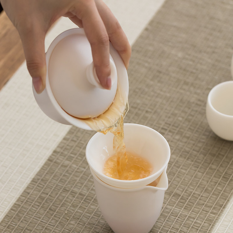 德化陶瓷羊脂玉白瓷茶漏器茶滤创意可爱超细茶叶过滤器茶具配件