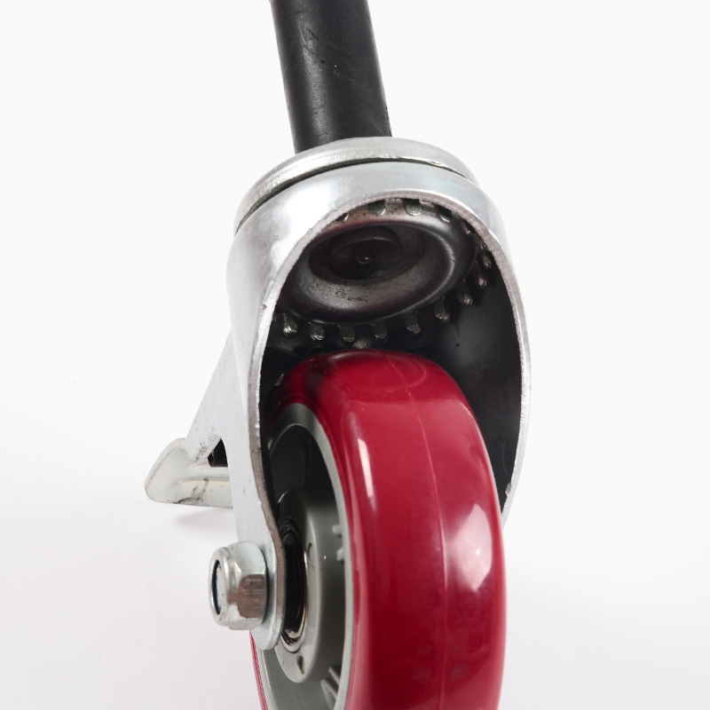 脚轮3寸4寸膨胀式脚轮精益管带刹车万向轮工作台复合管线棒管轮子