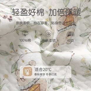 纯棉秋装 新生儿婴儿连体衣秋冬季 夹棉保暖0一3月初生宝宝衣服52码