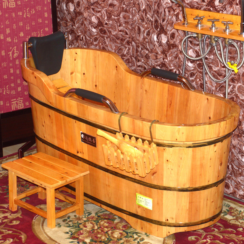 包邮香柏木成人泡澡木桶浴桶实木加厚大人洗澡盆沐浴缸家用全身女