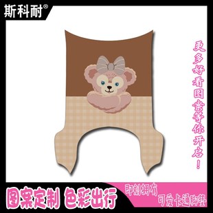 欧鸽灵狐电动车脚垫TDT508Z可爱卡通防水皮革脚踏垫TDT5002Z