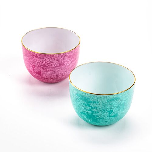 宝瓷林景德镇扒花云鹤陶瓷单杯情侣茶杯高端礼品手工女主人杯茶具