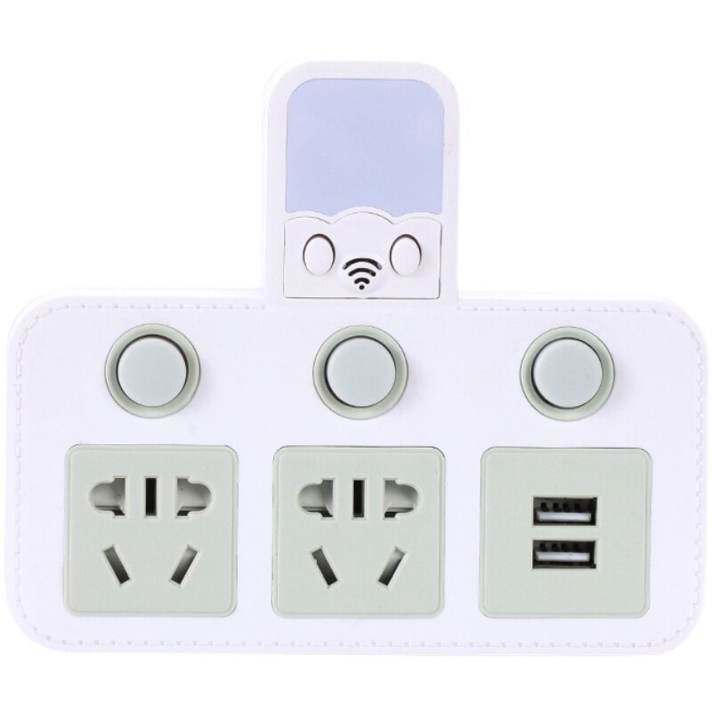 两孔插座转换器二脚转三脚插线板无线多功能2角双两脚插头排插板