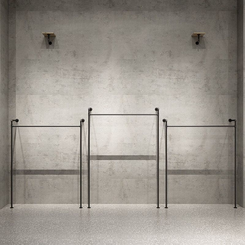 高档男女服装店上墙展示架组合侧挂架壁挂童装货架靠墙挂衣架铁艺