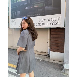 Dazi金大支西装 气质名媛高级感微胖显瘦裙子 连衣裙女夏季 2023新款