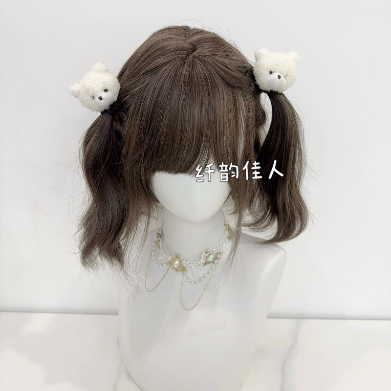 纤韵佳人假发女30cm短发网红lolita自然jk短卷发齐刘海氛围感软妹