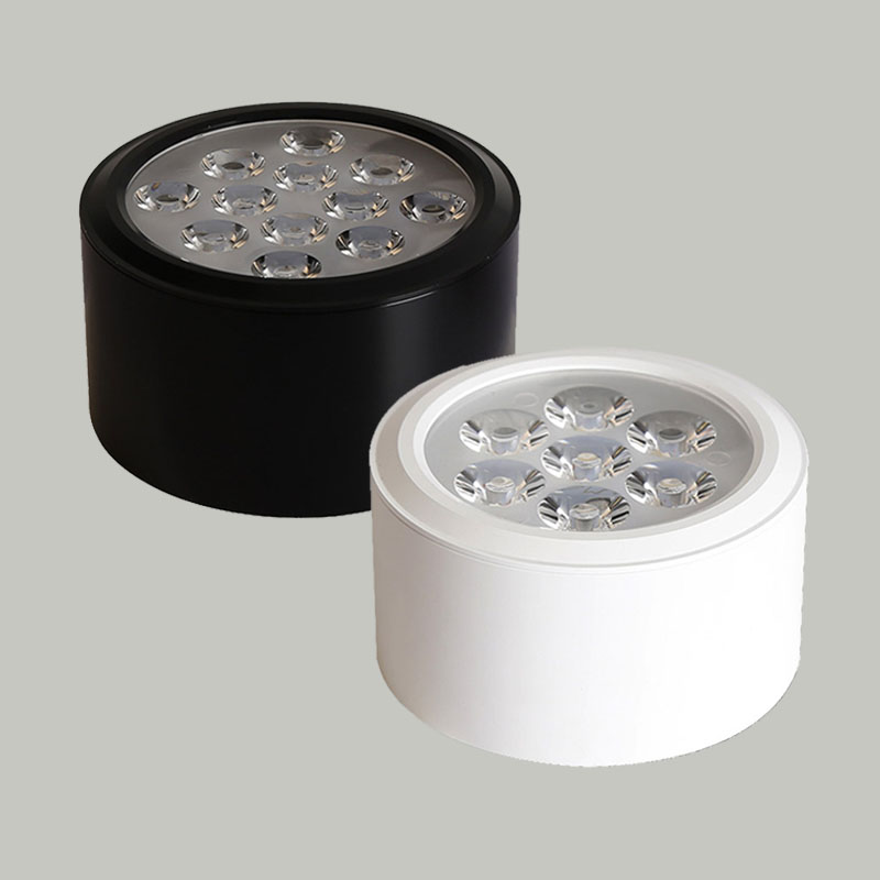 超薄led明装射灯聚光3w5w7w9w12w圆形吸顶天花板灯走廊过道外置筒