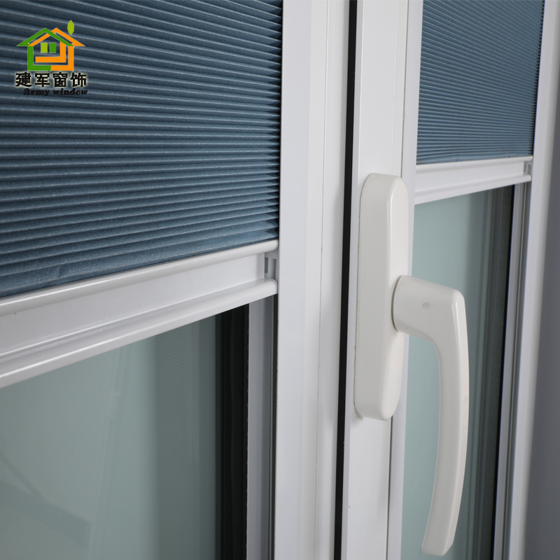 内开窗隐形百叶窗帘遮光升降蜂巢帘厨房阳台卫生间防水推拉风琴帘