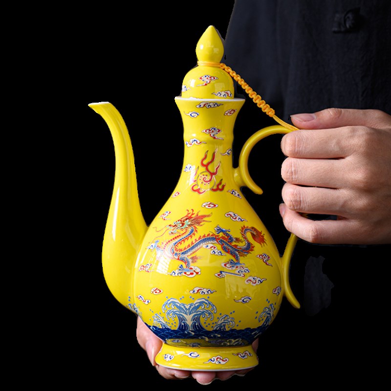 中国风酒壶古风陶瓷复古中式家用白酒壶一斤装仿古分酒壶宫廷酒具