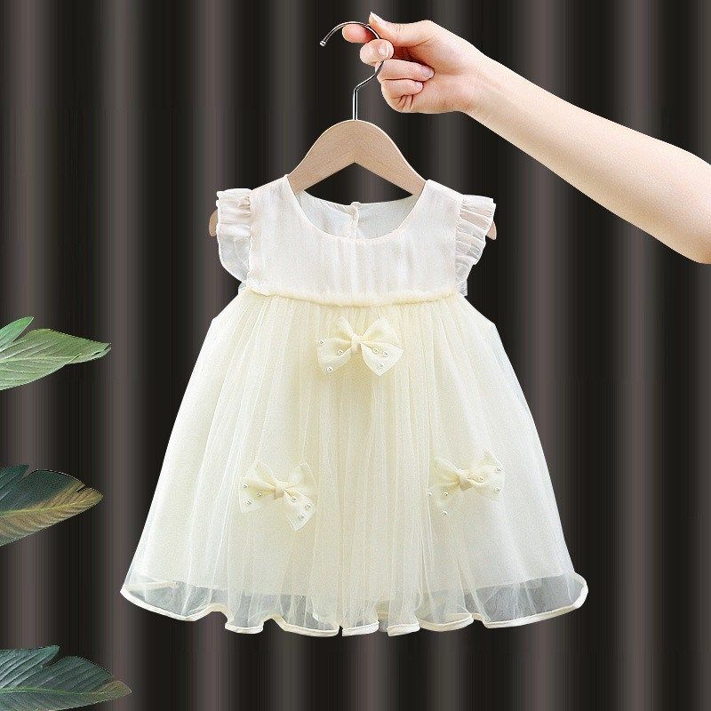 0-3岁女宝宝夏季公主裙1小女童连衣裙2婴儿周岁生日礼服红色裙子