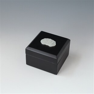 十境OTlife新中式 饰品贴玉哑光木质漆盒礼品收纳梳妆化妆盒 软装