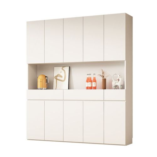 嗨佩小匠墙边薄柜30公分超薄款餐边柜双层靠墙一体白色茶水柜20cm