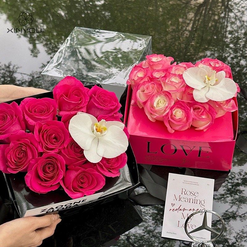心悠七夕心形折叠pvc手提盒520节日鲜花蛋糕盒玫瑰爱心礼品盒,鲜花速递/花卉仿真/绿植园艺,花艺包装盒,淘宝优惠券,粉丝福利购,淘宝优惠卷