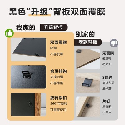 实木画框自装空框挂墙相框空白书法框装裱5040长方形33窄35裱画框