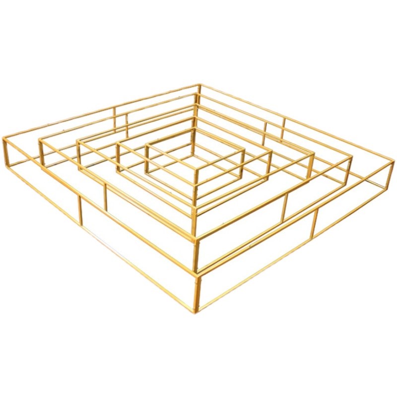 婚庆道具阳光板五环之歌婚礼空中装饰框架PVC磨砂板方形吊顶挂件