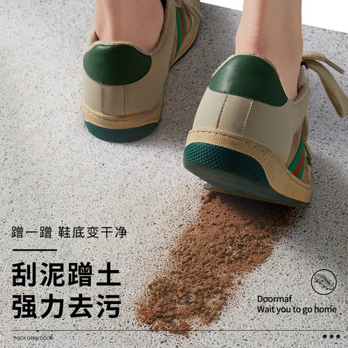 侘寂风半圆丝圈地垫入户门地垫组合进门门口脚垫耐脏地毯玄关门垫