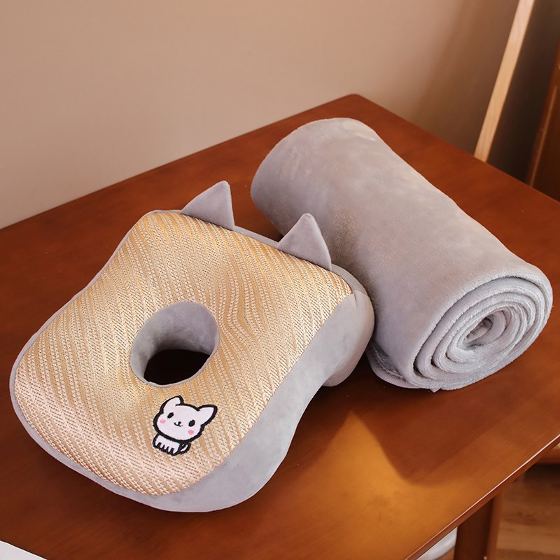 凉席午睡枕趴睡枕小学生儿童教室桌子上睡觉抱枕午休枕头夏季神器