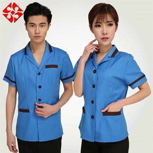 酒店保洁服短袖 女家政物业医院护工宾馆客房PA保洁员工作服 夏套装