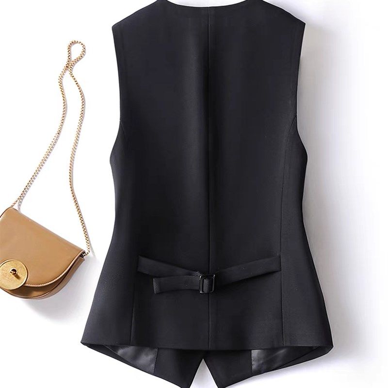 高端小马夹背心短款女款2024年春秋新款叠穿百搭V领短款马甲外套