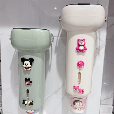 轻奢纸杯架卡通一次性杯子取杯器家用免打孔饮水机置物架子壁挂式