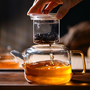带滤网冷水壶花茶具电陶炉玻璃水壶 玻璃茶壶家用耐高温煮泡套装