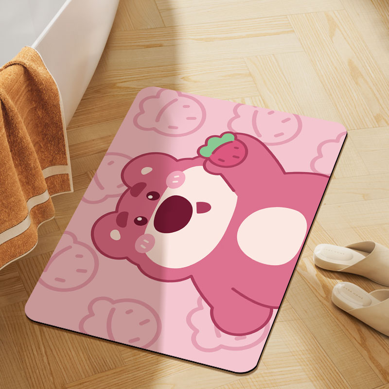 卡通浴室防滑软硅藻泥脚垫子家用卫生间门口吸水脚踩地垫厕所门垫