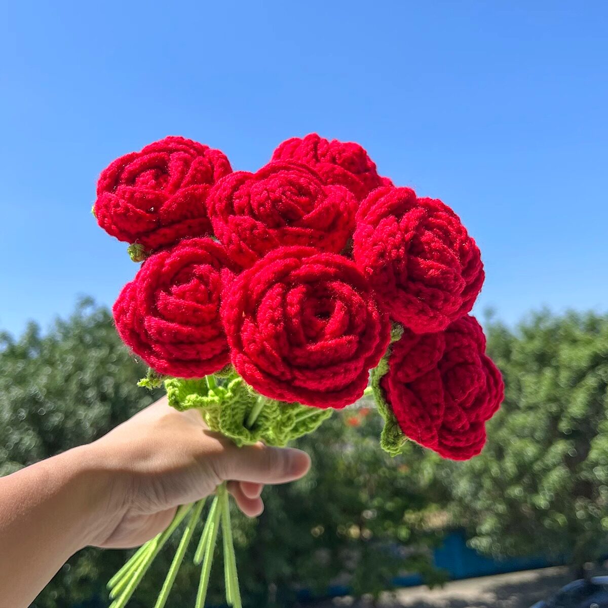 手工编织巨大号玫瑰花束向日葵成品生日送女友送妈妈母亲节礼物