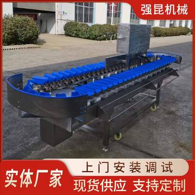 龙虾闸蟹料盒重量分级机鱼虾扇贝类称重分选机鱿鱼自动分拣设备