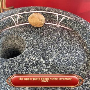 石磨家用石磨小型覆古石磨豆浆豆腐幼儿园手动推磨盘机青石墨磨子