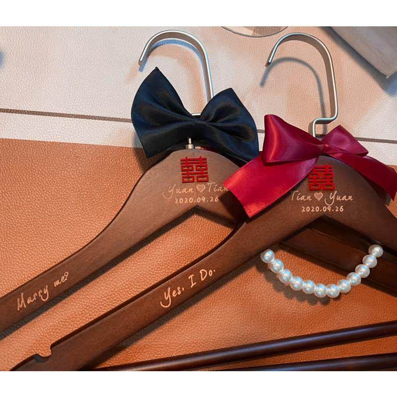 婚礼衣架diy定制结婚新娘秀禾中式新郎礼服logo 创意个性实木衣架,收纳整理,木质衣架,淘宝优惠券,粉丝福利购,淘宝优惠卷