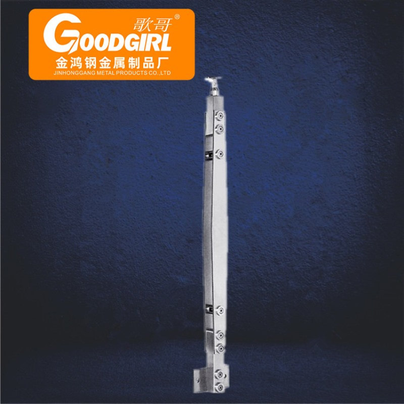 楼梯立柱 穿拉丝管楼梯扶手 不锈钢工程立柱 室内侧挂护栏围栏杆