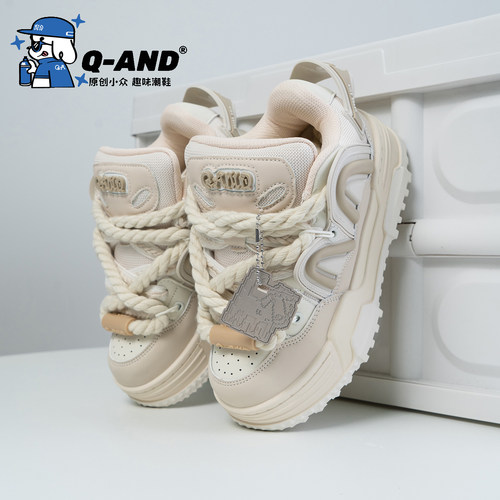 奇安达冬季百搭增高板鞋面包鞋女